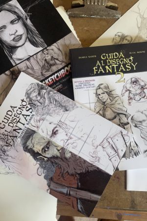 Guida al disegno fantasy 1/2 + Libro per schizzi 100 pagine